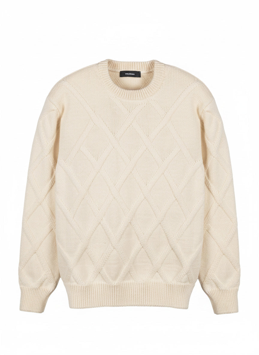 MAGLIONE CANESTRATO DI LANA