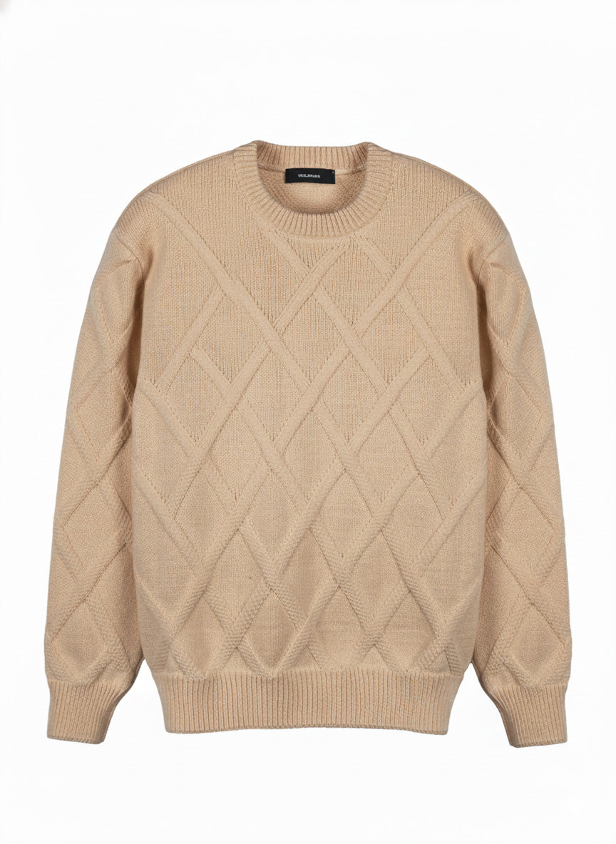 MAGLIONE CANESTRATO DI LANA