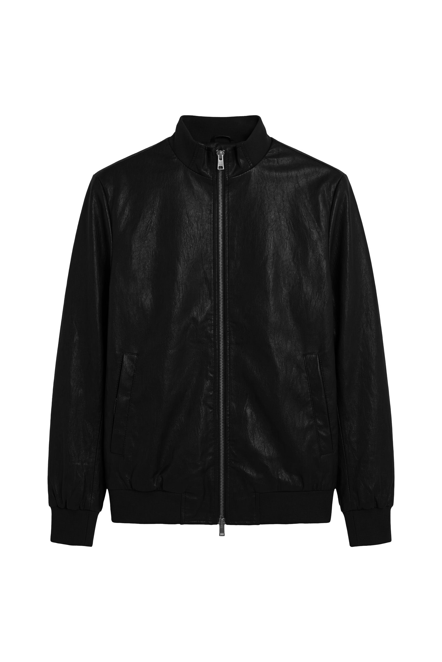 BOMBER IN SIMILPELLE CON COLLO A PISTAGNA