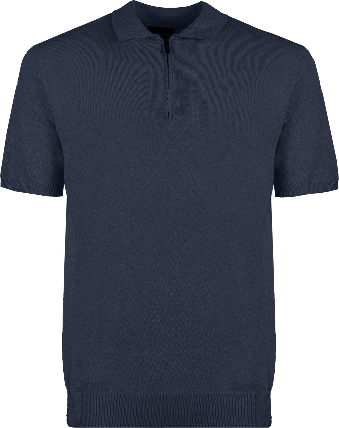 POLO IN MAGLIA DI VISCOSA CON MEZZA ZIP