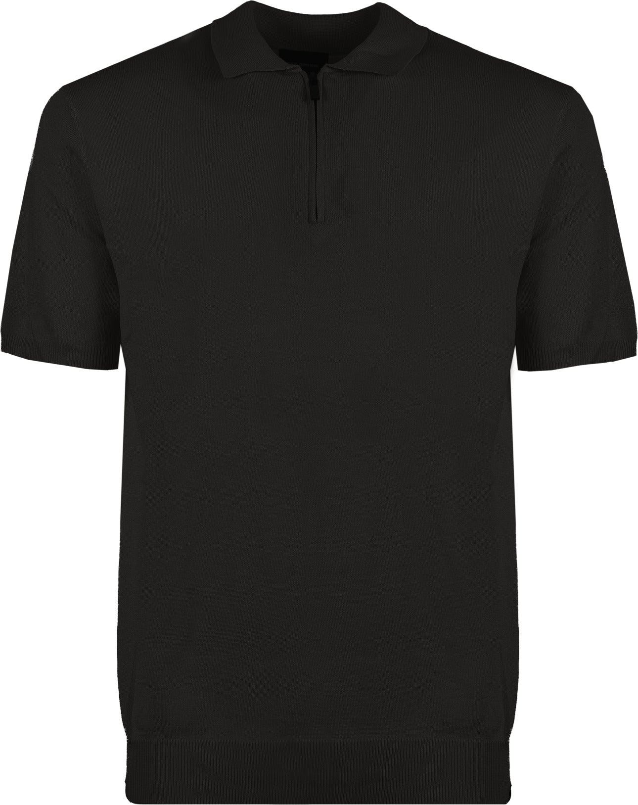 POLO IN MAGLIA DI VISCOSA CON MEZZA ZIP